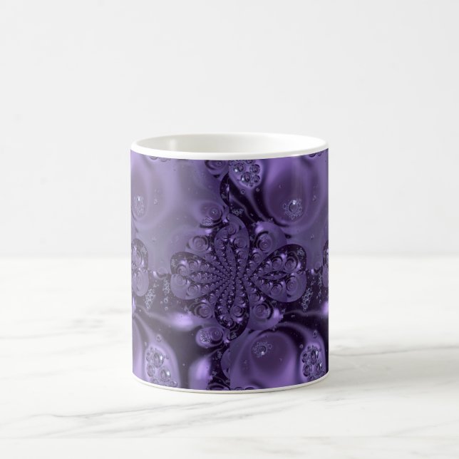Elegant Royal Lila Liquid Sparkle Kaffeetasse (Mittel)