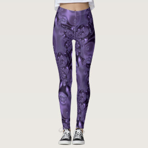 Elegant Royal Lila Liquid Sparkle Leggings