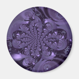 Elegant Royal Lila Liquid Sparkle Magnet