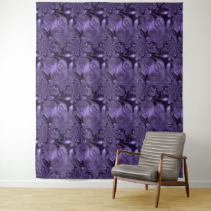 Elegant Royal Lila Liquid Sparkle Wandteppich