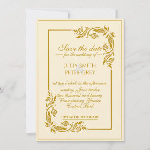 Elegant Royal Save the Date Einladung