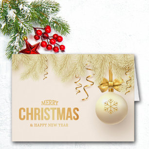 Élégant Ruban d'or Flambeau de neige famille vacan