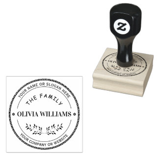 ELEGANT | Rubber-Briefmarke für Personalisierte Fi Gummistempel