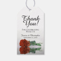 Elegant Rust Orange Rose Wedding Vielen Dank