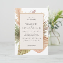 Elegant Rustic Boho Floral Botaniqe Wedding Einladung