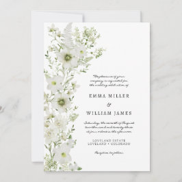 Elegant Rustic Boho Greenerity Einladung zur Hochz