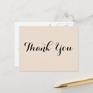 Elegant Rustic Earth Gold Script Wedding Vielen Da Postkarte