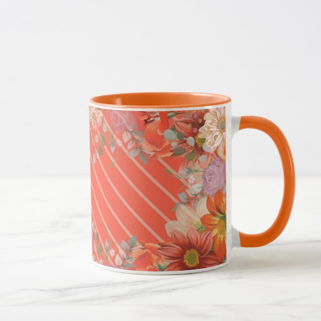 Elegant rustic floral tasse (Rechts)