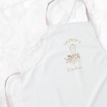 Elegant Rustic Floral Whisk Schürze<br><div class="desc">Individuell gestaltete Schürze mit elegantem rustikalem Blumenmotiv mit personalisiertem Namen.</div>