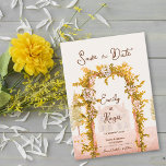 Elegant Rustic Garden Arch Wedding Save the Date Ankündigung<br><div class="desc">Elegant Watercolor Garden Arch Save the Date Rustic Countryside Wedding Save the Date Card . Announce your special day with this elegant watercolor garden arch save the date card. Featuring a romantic hand-painted floral arch with soft countryside scenery, this design creates a beautiful and timeless wedding announcement. Perfect for garden...</div>