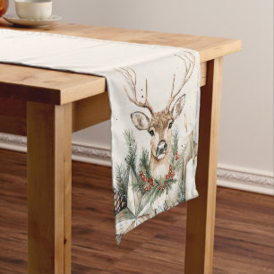 Elegant Rustic Noël Weihnachtstisch-Runner Mittelgroßer Tischläufer