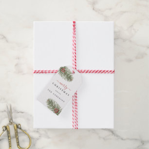 Elegant Rustic Pine Christmas Geschenkanhänger