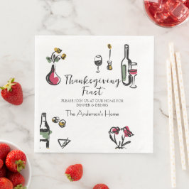 Elegant Rustic Thanksgiving Dinner Serviette