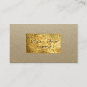Elegant rustikal, Kraft, Gold Sequins Visitenkarte