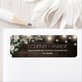 Elegant rustikale Holzreihenleuchten Boho Greenery