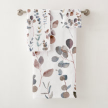 Elégant Rustique Aquarelle Eucalyptus Feuilles
