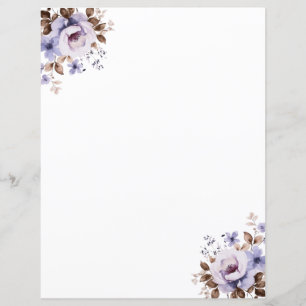 Elégant Rustique Aquarelle Floral Papier à papier