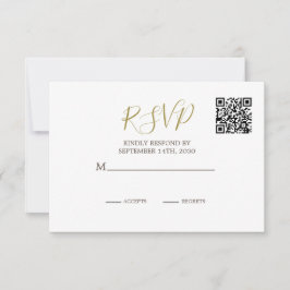 Elégant rustique Palm Tree QR Code Mariage RSVP