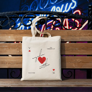 Élégant Sac Cadeau de Mariage Casino Vegas Écritur