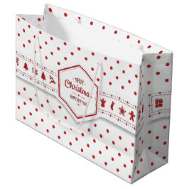 Élégant sac cadeau de points de Noël