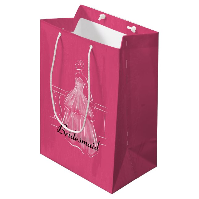 Élégant sac cadeau Fête des mariées blanche Gown (Devant Angle)