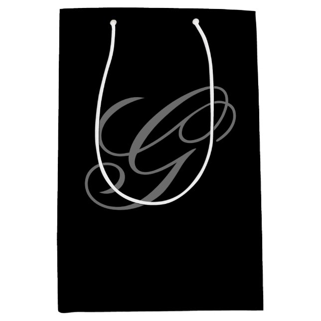 Élégant sac cadeau Monogramme moyen (Devant)