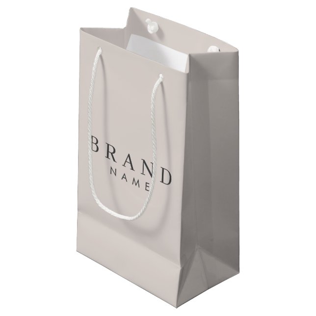 Élégant sac d'achat de papier petit format personn (Devant Angle)