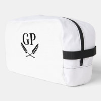 Élégant sac de toilette monogramme de logo en crèm