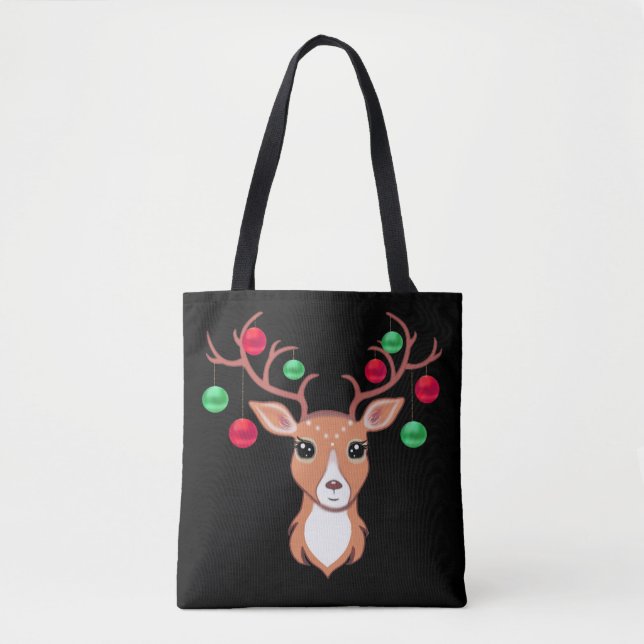 Élégant Sac fourre-tout de cerfs de Noël (Devant)