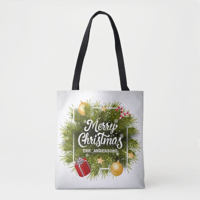 Élégant Sac fourre-tout personnalisé d'arbre de No (Devant)