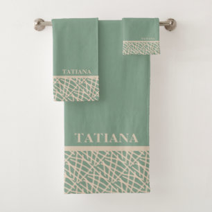 Élégant Sage Green Abstrait