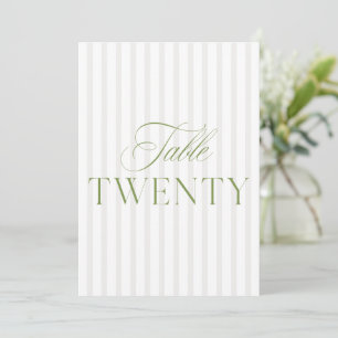 Elegant Sage Green & Beige Wedding 20 Tischnummer