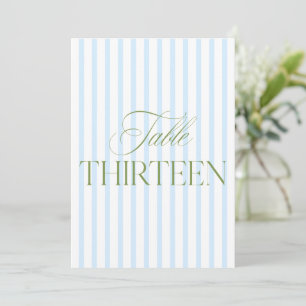 Elegant Sage Green & Blue Wedding 13 Tischnummern