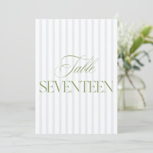 Elegant Sage Green & Blue Wedding 17 Tischnummern