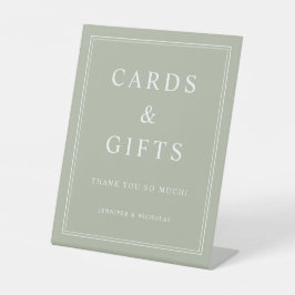 Elegant Sage Green Cards And Gifts Wedding Sockelschild