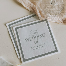 Elegant Sage Green | Classic Luxe Wedding Serviette