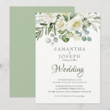Elegant Sage Green Floral Garden Outdoor Wedding 
