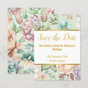 ELEGANT SAGE GREEN FLORAL RESPONRAL RSVP CARD KARTE