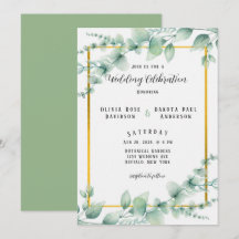 Elegant Sage Green Greenerity Gold Wedding