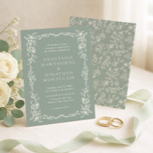 Elegant Sage Green Vintage Victorian Wedding