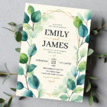 Elegant Sage Green Watercolor Eucalyptus Leaves