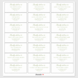 Elegant Sage Green Wedding Guest Address Labels