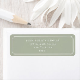Elegant Sage Green Wedding Return Address
