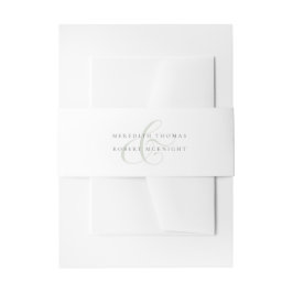 Elegant Sage Green & White Ampersand Wedding Einladungsbanderole