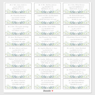 Elégant Sage Greenery Étiquettes de adresse invité