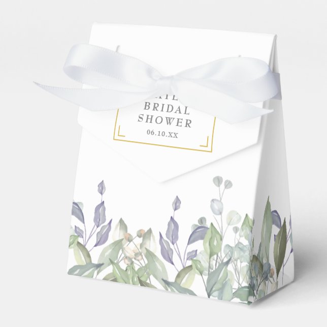Elegant Sage Lilac Greenery Brautparty Geschenkschachtel (Vorderseite)