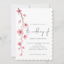 Elegant Sakura Cherry Blossom Hochzeit Einladung