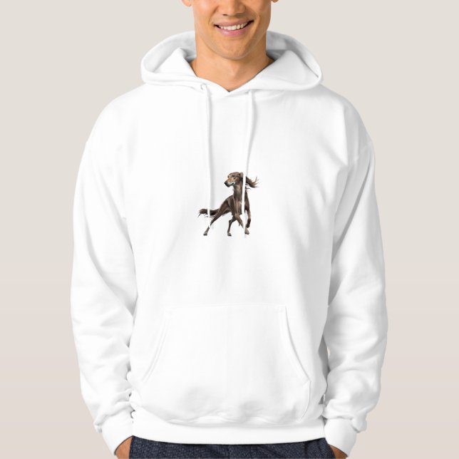 Elegant Saluki Hoodie (Vorderseite)