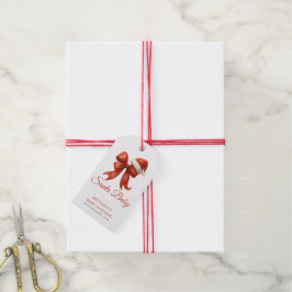 Elegant Santa Baby Duwer Red Bow Weihnachten Geschenkanhänger