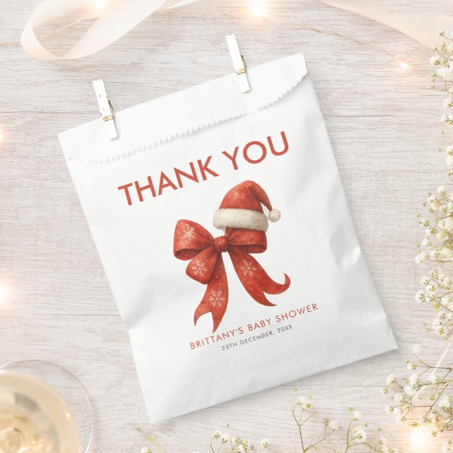 Elegant Santa Baby Duwer Red Bow Weihnachten Geschenktütchen (Ausgeschnitten)